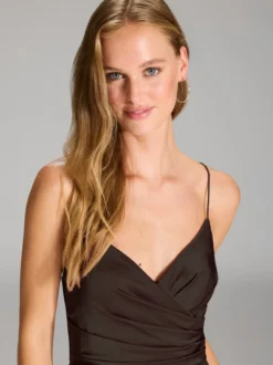 Hey Kyla Damen Abendkleid in schoko - Ärmel: ohne Arm