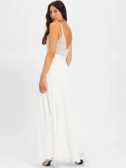 Hey Kyla Damen Abendkleid in weiß - Ärmel: ohne Arm