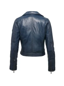 HIS Damen Lederjacke in blau