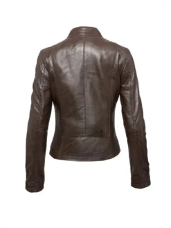 HIS Damen Lederjacke in braun