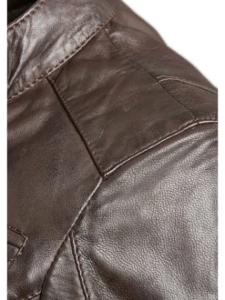 HIS Damen Lederjacke in braun