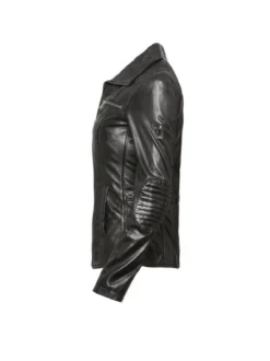 HIS Damen Lederjacke in schwarz