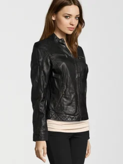 HIS Damen Lederjacke - SAIMINA in schwarz