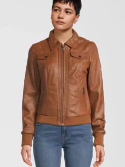 HIS Damen Lederjacke - SINA in cognac