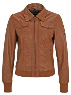 HIS Damen Lederjacke - SINA in cognac
