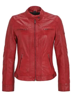 HIS Damen Lederjacke - STEFANIE in rot
