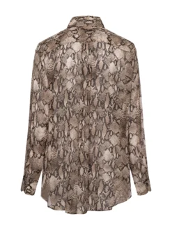 HUGO Damen Hemdbluse - The Boyfriend Shirt in beige braun