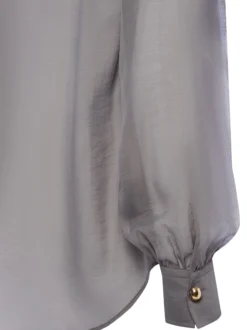 HUGO Damen Schluppenbluse - Elegant in grau