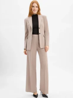 HUGO Damen Stoffhose - Hasmina in taupe - Länge: lang