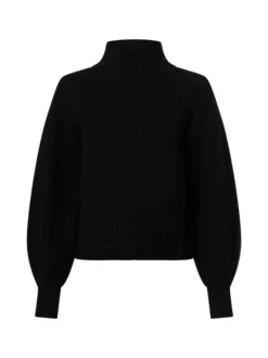 HUGO Damen Strickpullover mit Woll- und Cashmere-Anteil - Sorellasio in schwarz