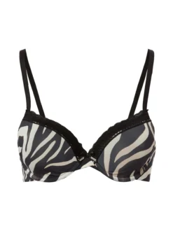 HUGO Damen T-Shirt-Bra - Unique in schwarz beige