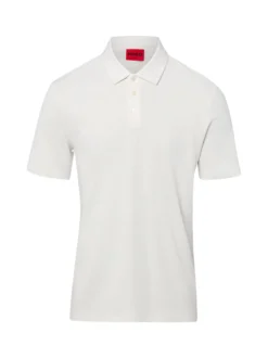 HUGO Herren Poloshirt mit Leinen-Anteil - Dulinen in ecru