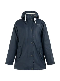 ICEBOUND Damen Regenjacke mit Teddyfutter in marine