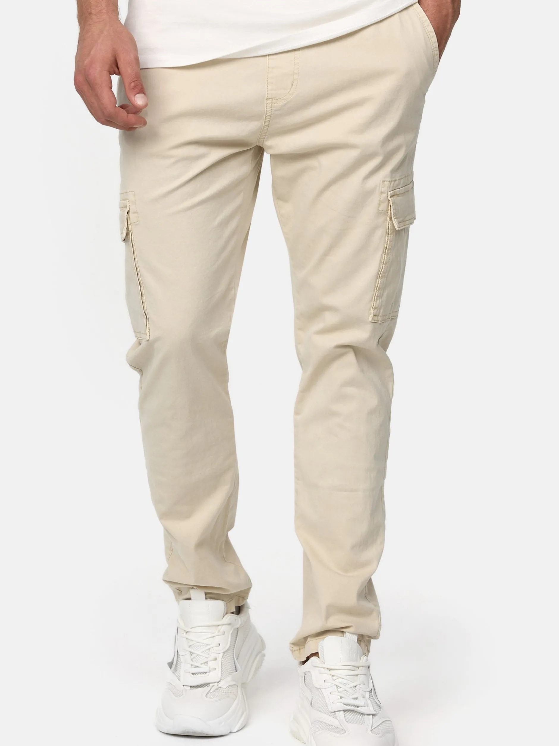 Indicode Herren Cargohose - Broadwick in beige sand