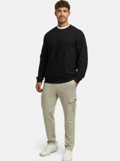 Indicode Herren Cargohose - INNezzo String Cargo in beige