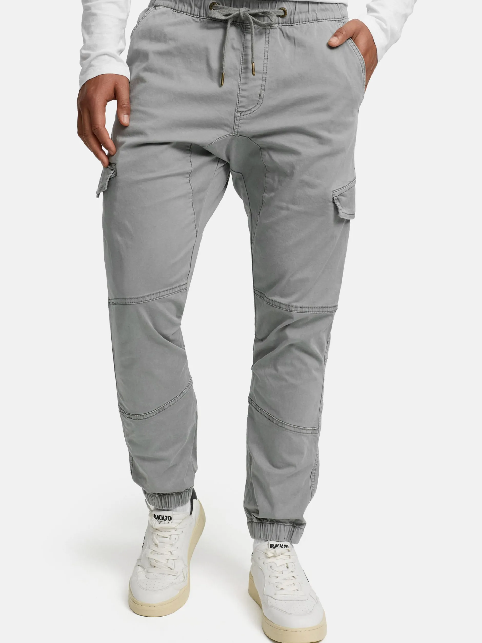 Indicode Herren Cargohose - INPillus in hellgrau