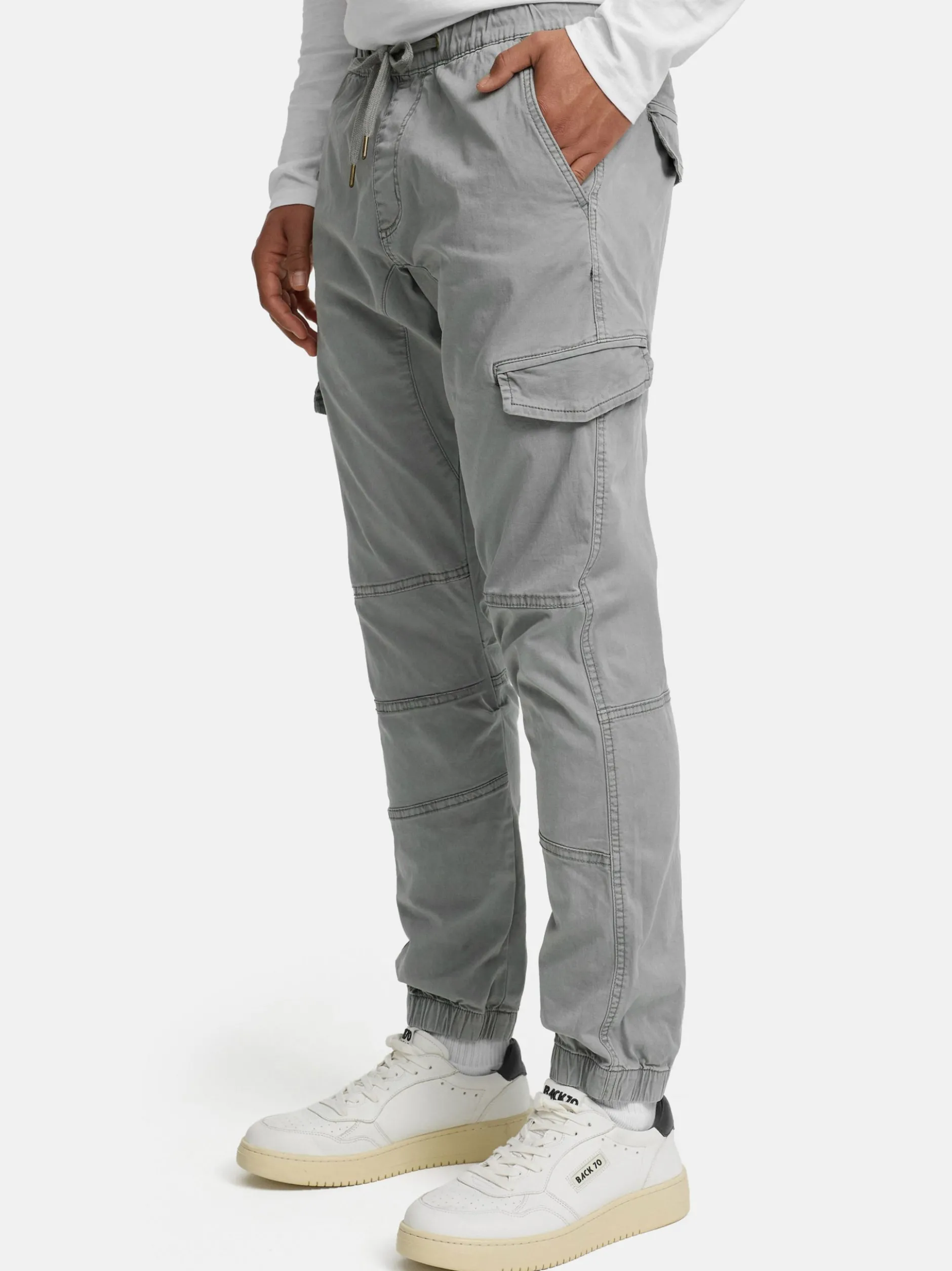 Indicode Herren Cargohose - INPillus in hellgrau