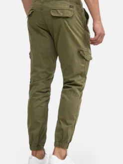 Indicode Herren Cargohose - Levy in grün khaki
