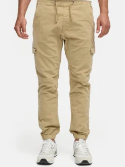 Indicode Herren Cargohose - Walker in beige sand