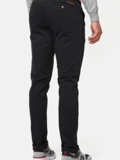 Indicode Herren Chinohose - Cherry in schwarz