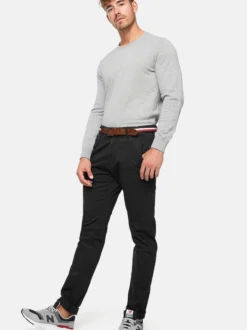 Indicode Herren Chinohose - Cherry in schwarz