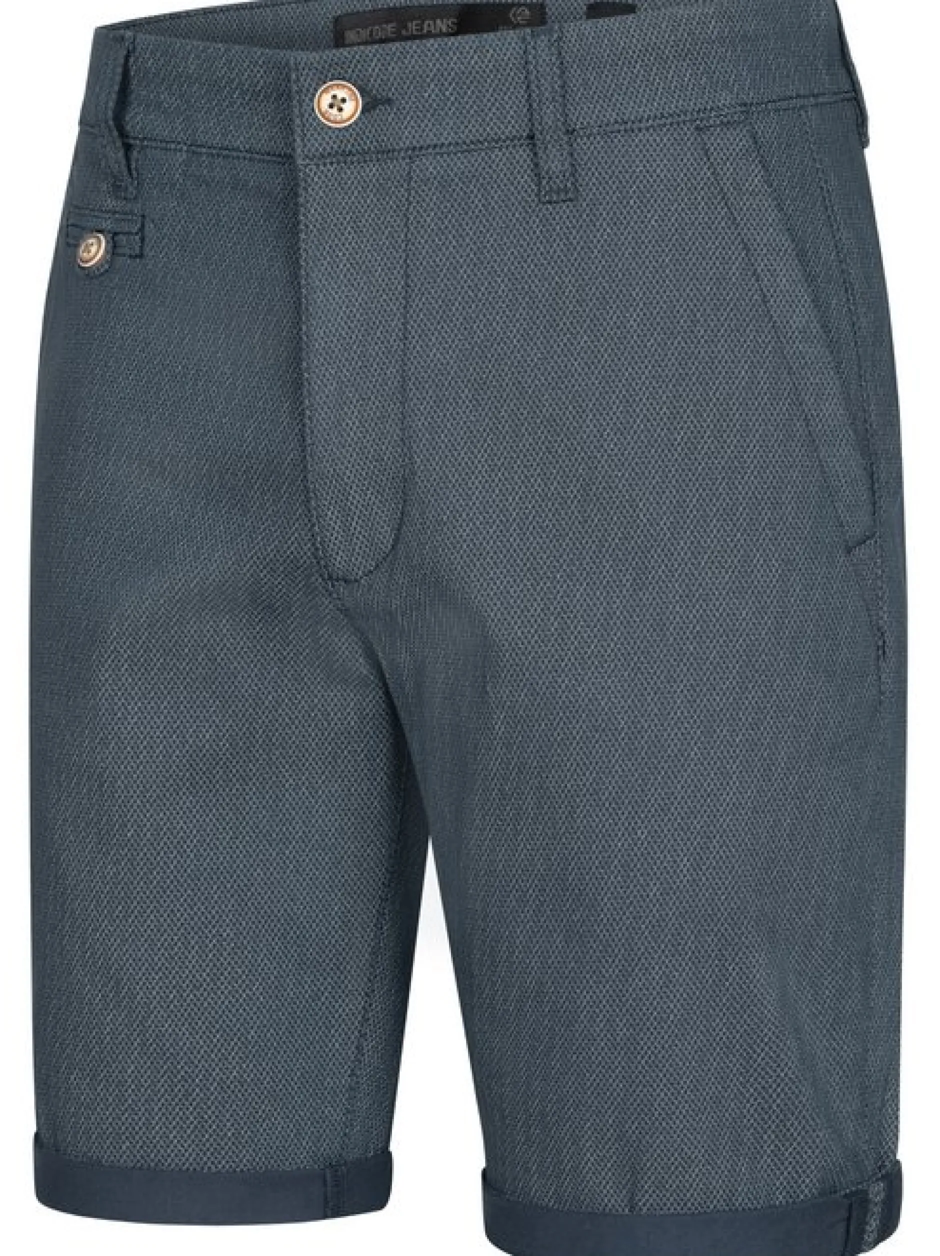 Indicode Herren Chino Shorts - Cuba in blau denim