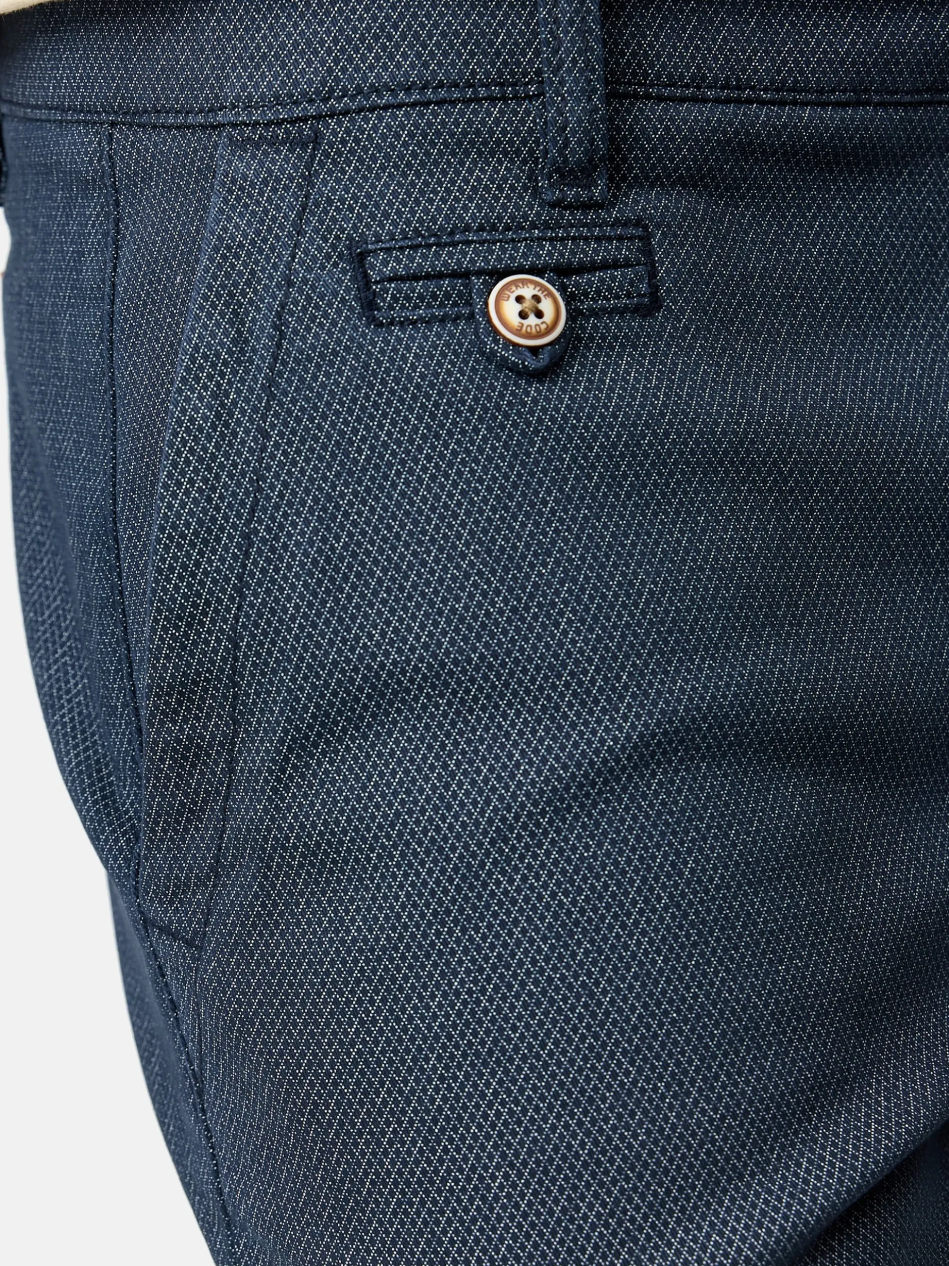 Indicode Herren Chino Shorts - Cuba in blau denim