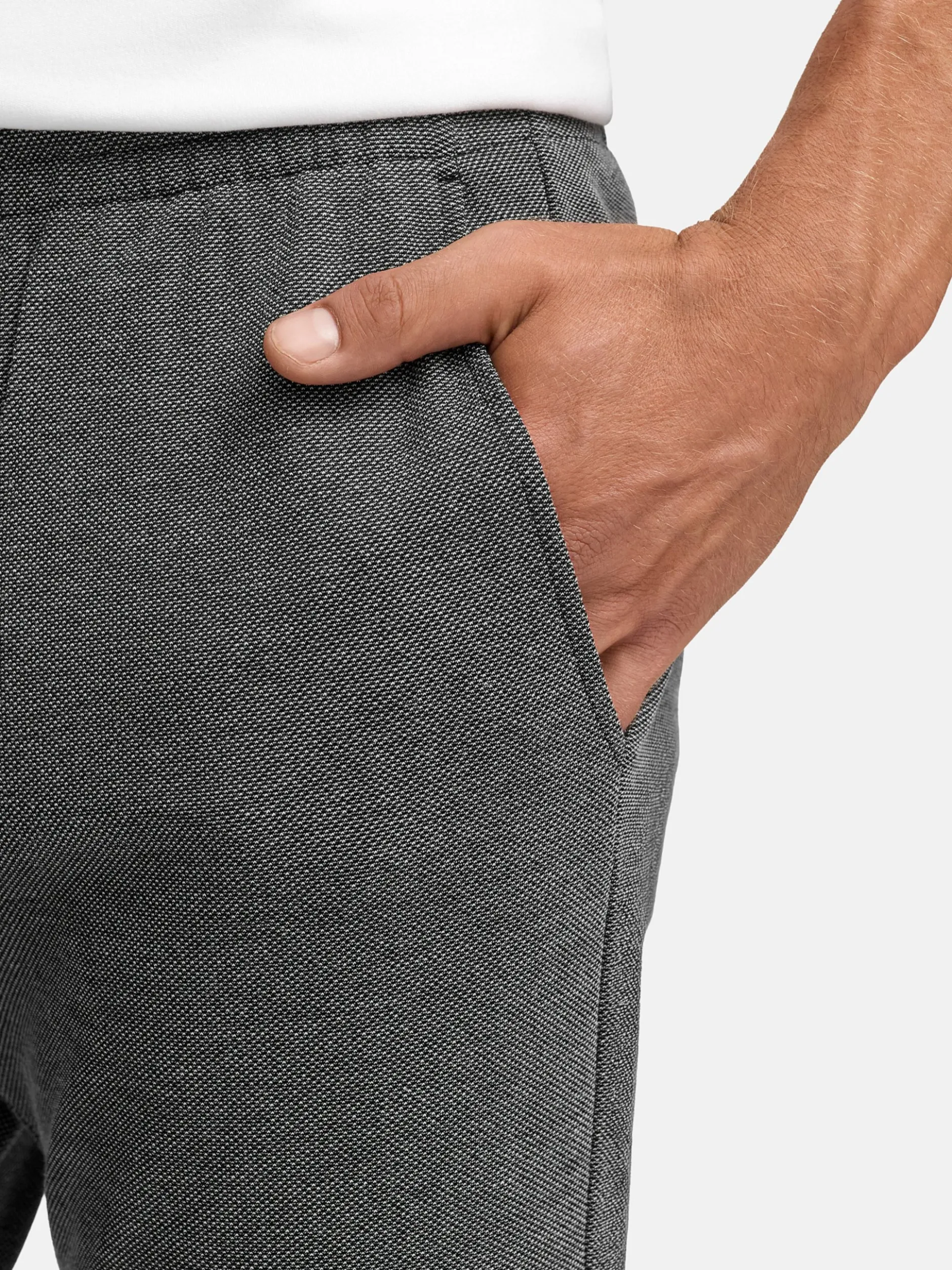 Indicode Herren Chinoshorts - INTovey in anthrazit