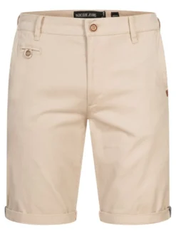 Indicode Herren Chino Shorts - Cuba in beige sand