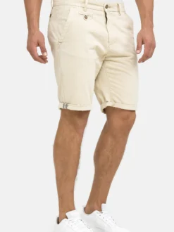 Indicode Herren Chino Shorts - Cuba in beige sand