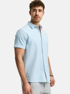 Indicode Herren Hemd Kurzarm - INMaribo in hellblau blau