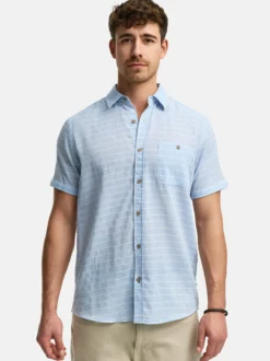 Indicode Herren Hemd Kurzarm - INWay in hellblau blau