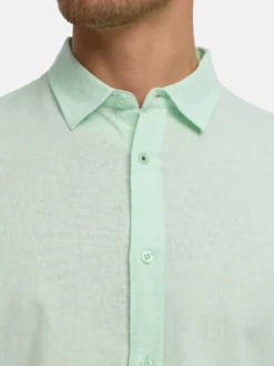 Indicode Herren Hemd Kurzarm - INCeppo in mint