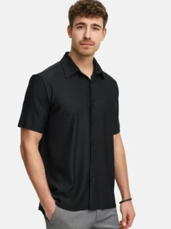 Indicode Herren Hemd Kurzarm - INLamgo in schwarz