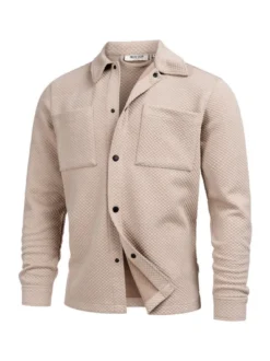 Indicode Herren Hemd Langarm - INRhomon in taupe beige