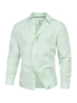 Indicode Herren Hemd Langarm - INCeppo in mint