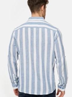 Indicode Herren Hemd Langarm - Brayden in blau