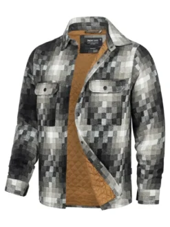 Indicode Herren Hemd Langarm - Spin in grau