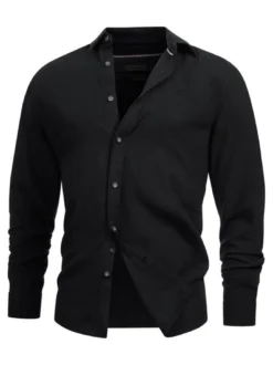Indicode Herren Hemd Langarm - INGilman in schwarz