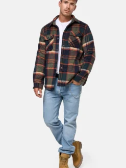 Indicode Herren Hemd Langarm - Spin in marine