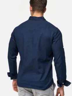 Indicode Herren Hemd Langarm - Brayden in marine