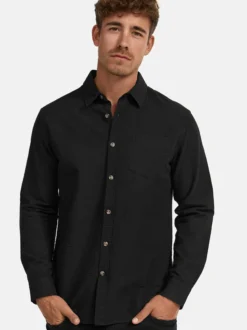 Indicode Herren Hemd Langarm - INCaix in schwarz