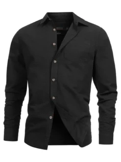 Indicode Herren Hemd Langarm - INCaix in schwarz