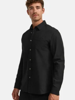 Indicode Herren Hemd Langarm - INCaix in schwarz