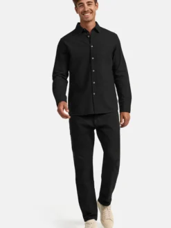 Indicode Herren Hemd Langarm - INCaix in schwarz