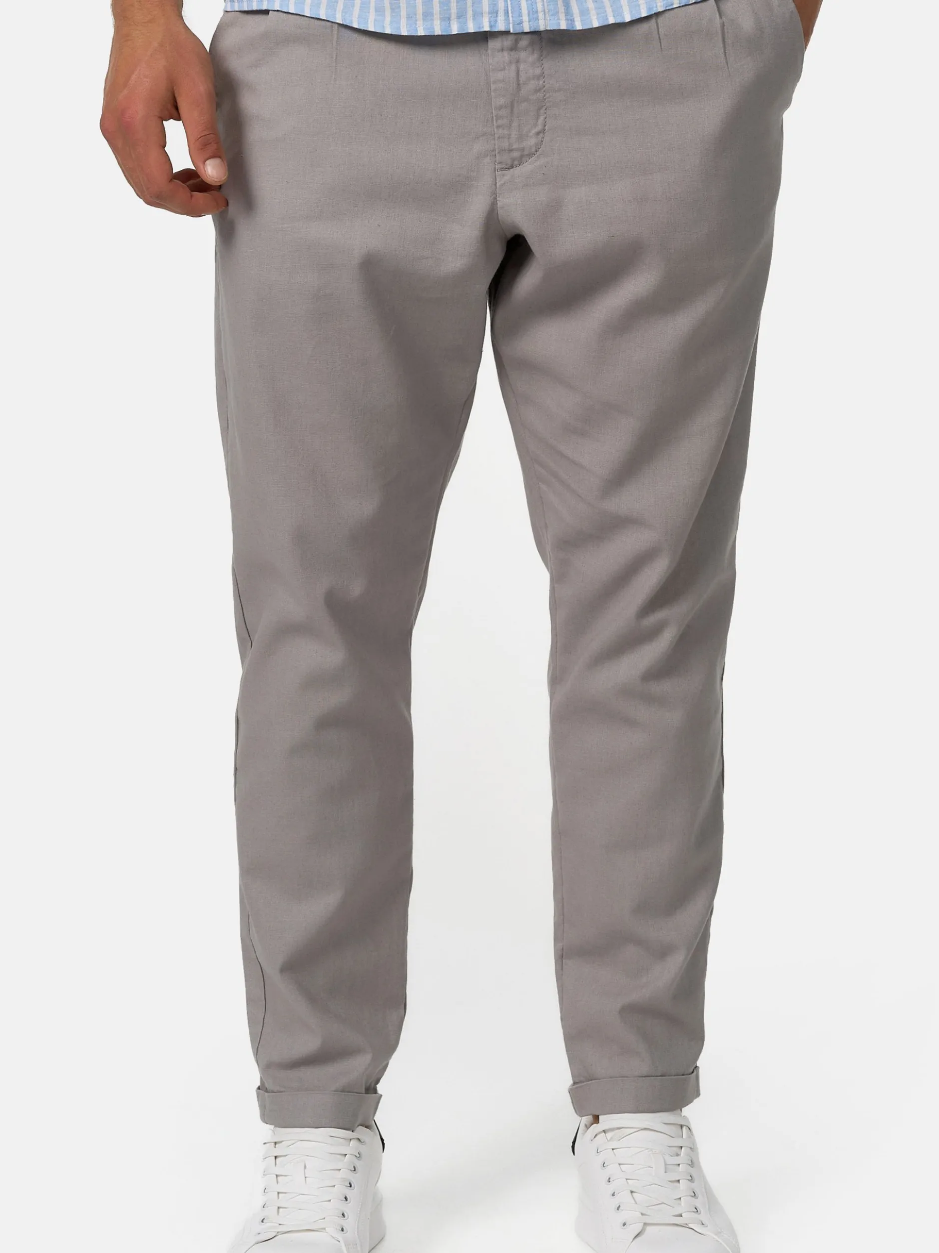 Indicode Herren Hose - Cunningham in hellgrau grau