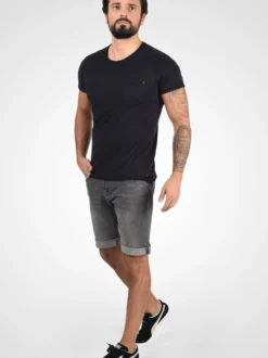 Indicode Herren Jeansshorts - IDQuentin in grau