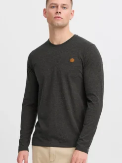 Indicode Herren Langarmshirt - IDPhillo in anthrazit