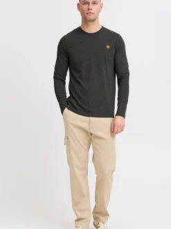 Indicode Herren Langarmshirt - IDPhillo in anthrazit
