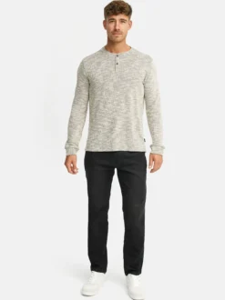 Indicode Herren Langarmshirt - INVitus in braun beige
